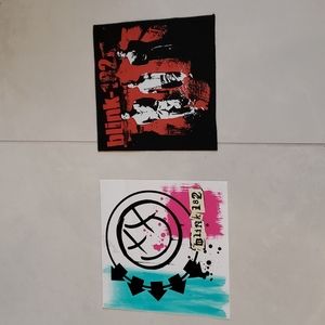 Blink-182 black patch and white sticker